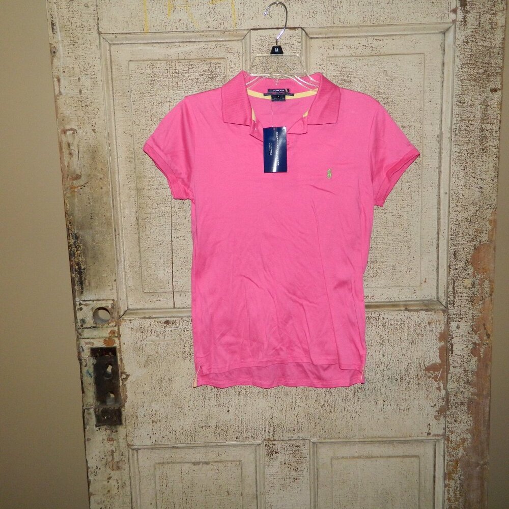 Ralph Lauren Polo Sport Slim Fit Polo Shirt Womens Sz L (JJ-24)